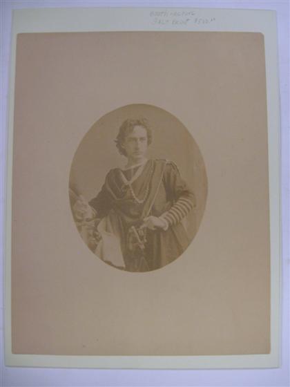 Appraisal: piece th Century Photograph Oval portrait of Edwin Booth ca