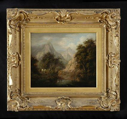 Appraisal: PATRICK NASMYTH - FOOTHILLS WITH MOUNTAINS BEYOND Oil on canvas