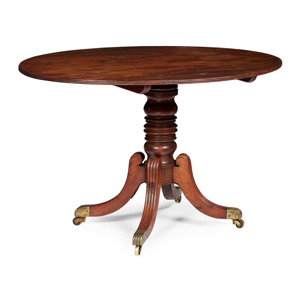 Appraisal: LATE GEORGE III MAHOGANY PEDESTAL TABLE LATE TH CENTURY the