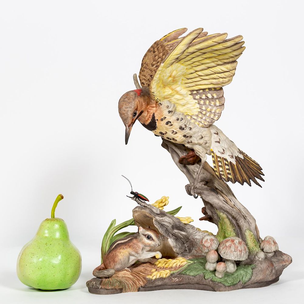 Appraisal: Boehm Yellow Shafted Flicker Porcelain Figurine Boehm American founded Yellow