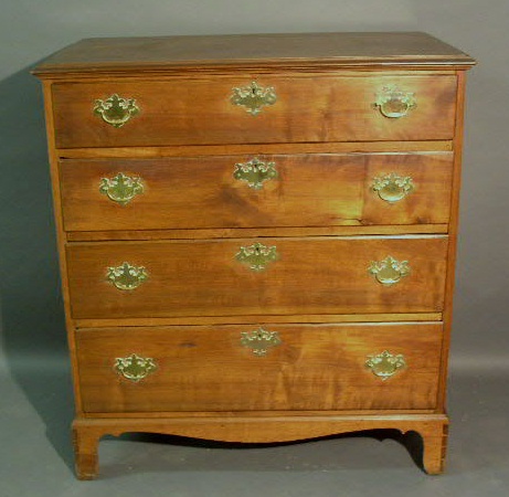 Appraisal: Chippendale walnut chest of drawers c h x w x