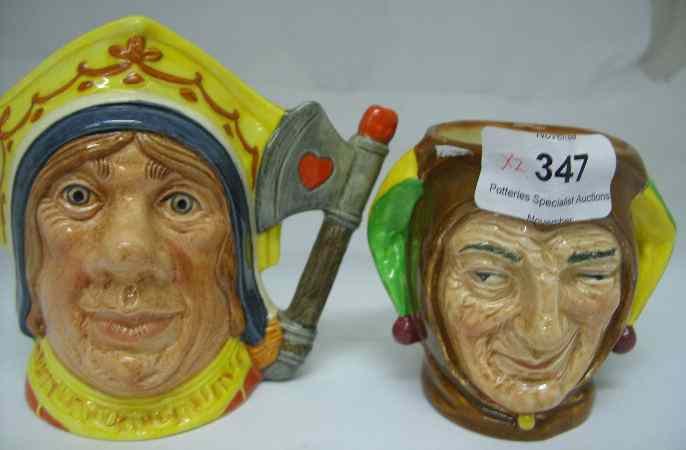 Appraisal: Royal Doulton Small Character Jugs The Jester D The Red