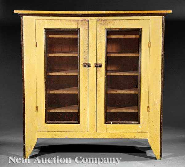 Appraisal: An Antique American Paint-Decorated Pie Safe late th c probably