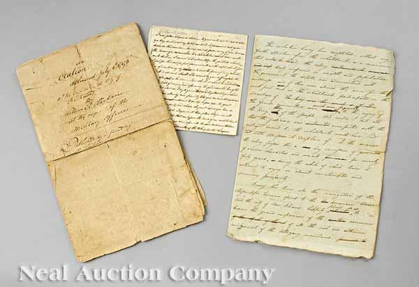 Appraisal: A Group of Three Addresses Relating to William C C