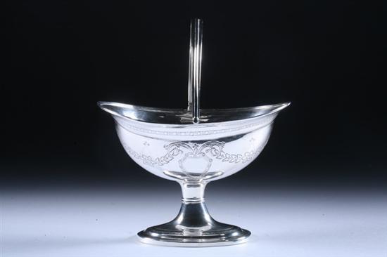 Appraisal: GEORGE III IRISH SILVER SUGAR BASKET William Bond Dublin Oval