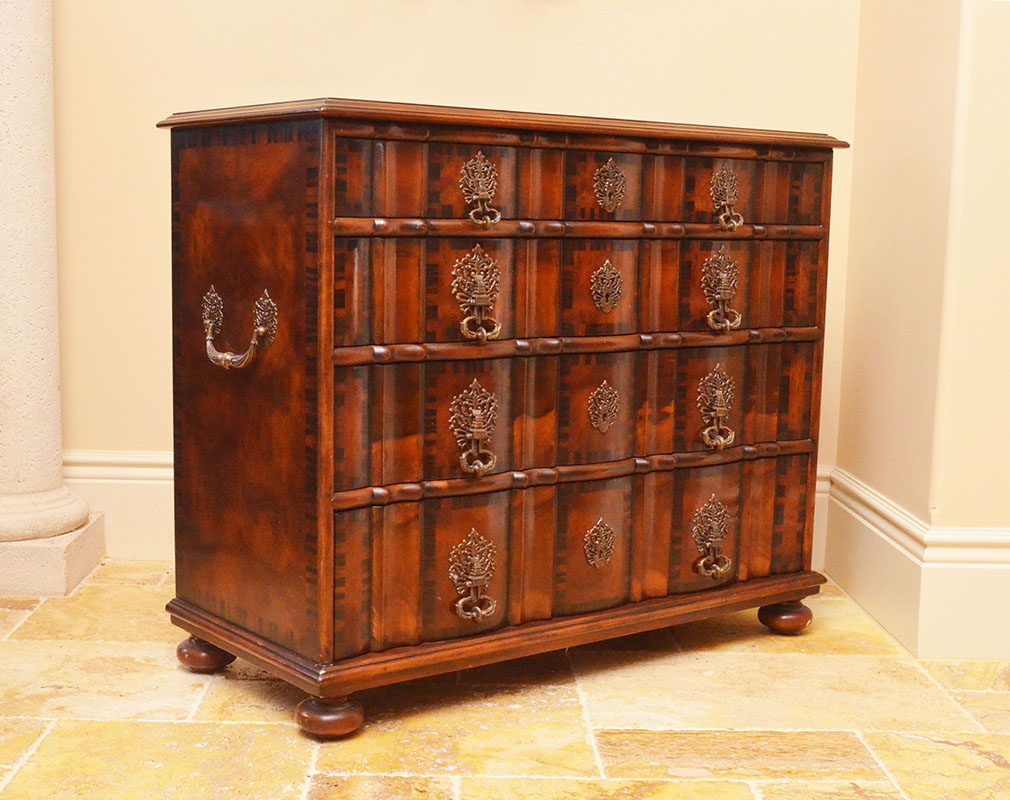 Appraisal: THEODORE ALEXANDER DRAWER COMMODE The drawers having shaped fronts decorative