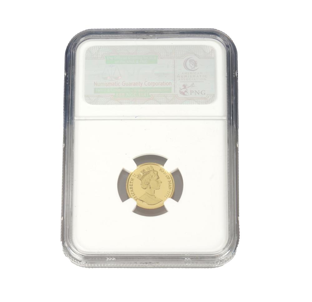 Appraisal: QUEEN ELIZABETH OUNCE GOLD COINin commemorative box and plastic NGC