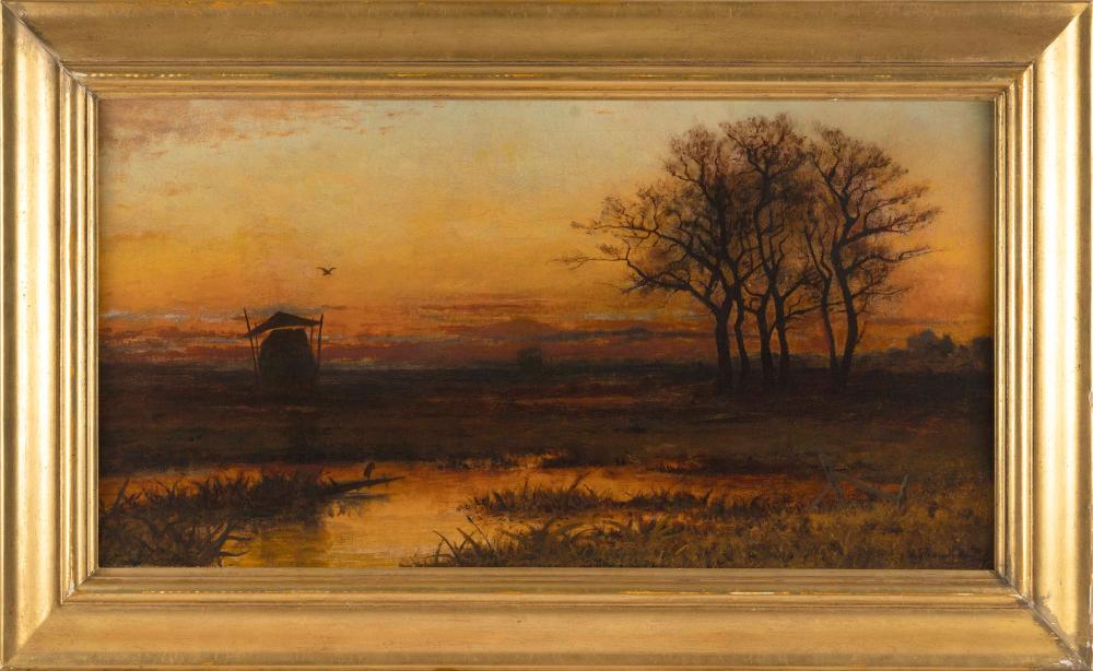 Appraisal: WILLIAM FERDINAND MACY NEW YORK MASSACHUSETTS - SUNSET LANDSCAPE OIL