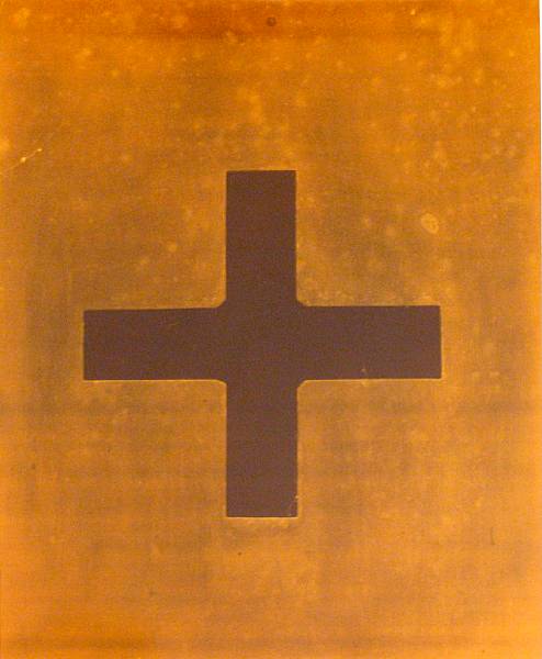 Appraisal: Len Prince Square Cross Paris Laminated gold-toned gelatin silver print