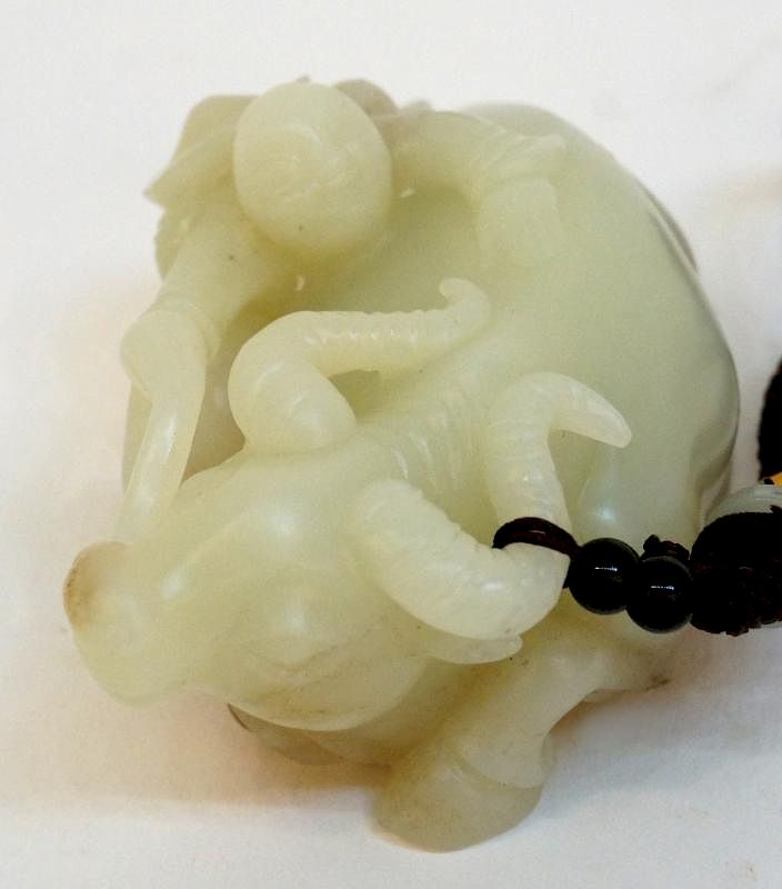 Appraisal: Chinese White Jade Carving Chinese White Jade Carving Description An