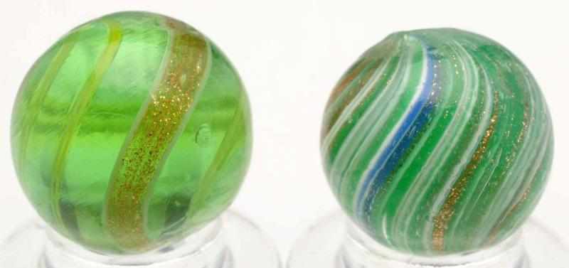 Appraisal: Lot of Lutz Marbles The smallest marble is a white