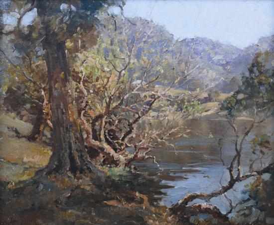 Appraisal: Robert Johnson - View of Hawkesbury River NSW oil on