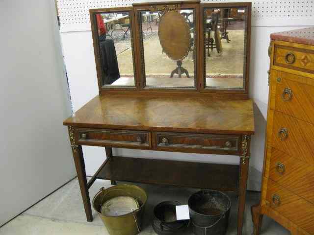 Appraisal: Berkley Gay Vanity with mirror French style with bronze ormoulu