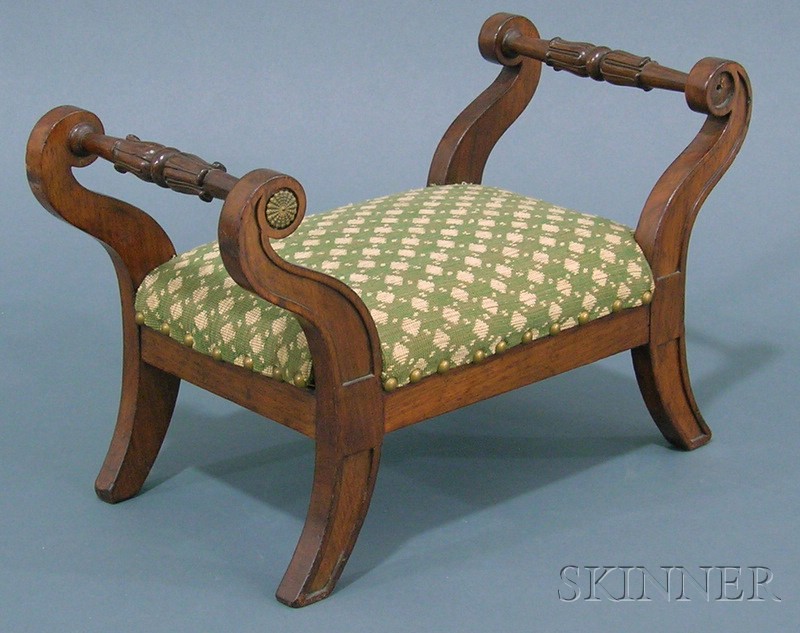 Appraisal: Regency Rosewood and Brass-mounted Footstool c stamped Miles Edwards Oxford