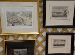 Appraisal: Group of four New York views including an engraving A