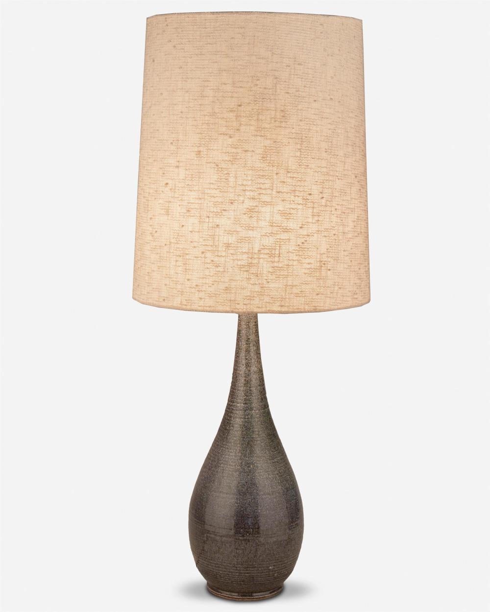 Appraisal: A Robert Maxwell modern stoneware pottery lamp Circa s Venice