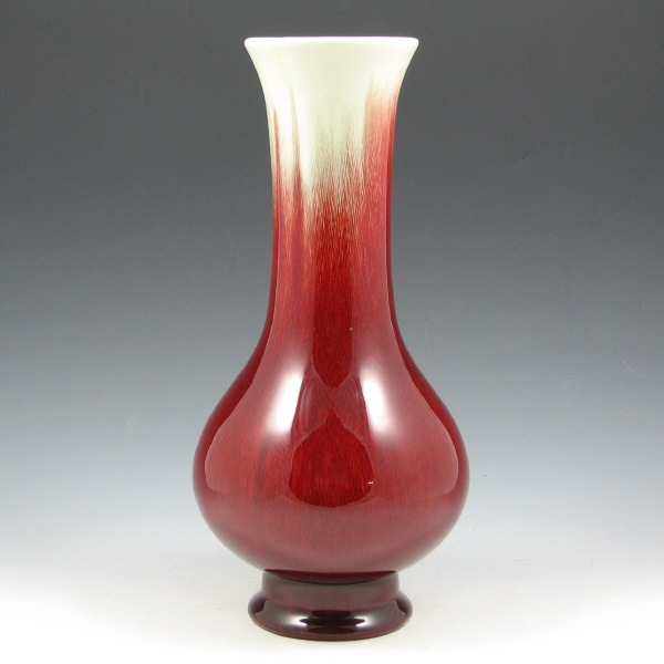 Appraisal: Catalina Pottery vase with variegated oxblood glaze Marked Catalina Pottery