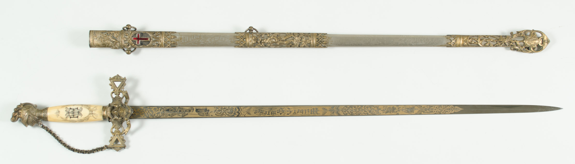 Appraisal: KNIGHTS OF TEMPLAR FRATERNAL LODGE SWORD manufactured by Frank Henderson