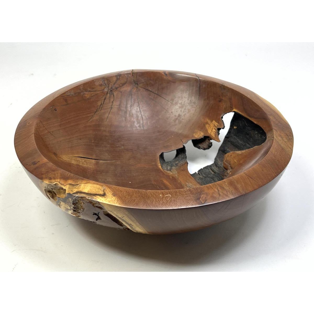 Appraisal: DAVE THOMPSON Locust Hand Turned Artisan Bowl Locust Wood with