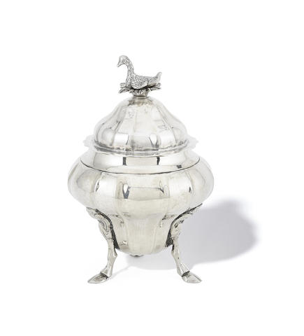 Appraisal: An th century Maltese silver covered sugar box by Gio