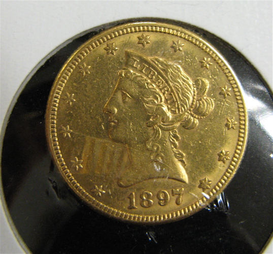 Appraisal: U S TEN DOLLAR GOLD COIN Liberty head type -S