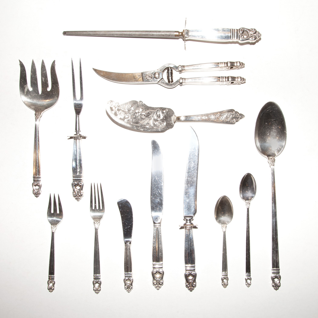 Appraisal: International Sterling Silver Flatware Service In the Royal Danish pattern