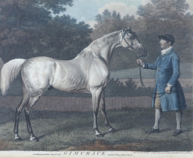 Appraisal: GEORGE TOWNLEY STUBBS AFTER GEORGE STUBBS'Gimcrack' and 'Mambrino' a pair