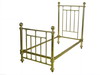 Appraisal: BRASS BED - Circa twin brass bed with high cannon