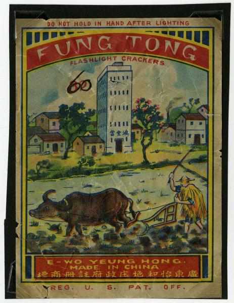 Appraisal: Fung Tong -Pack Firecracker Label Grease penciled s Class Manufactured