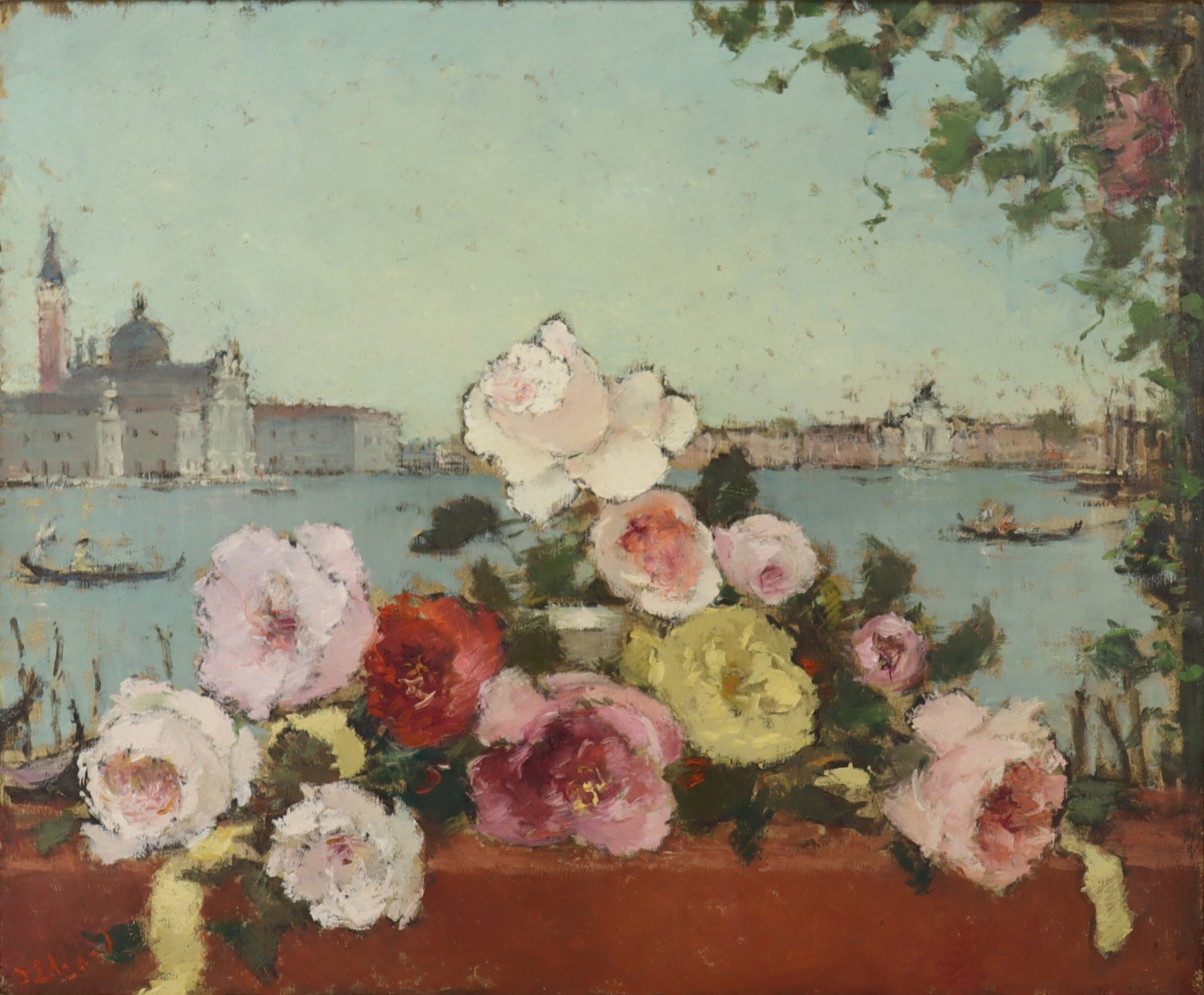 Appraisal: DIETZ EDZARD GERMAN - Flowers in Venice Oil on canvas