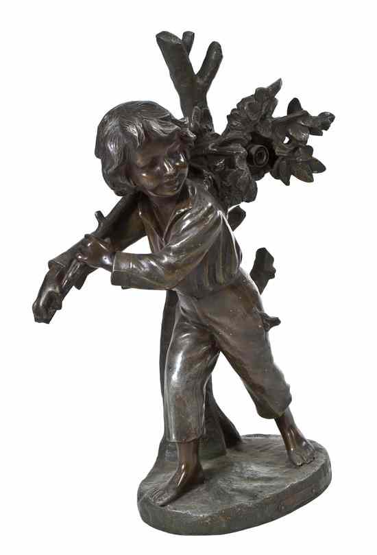 Appraisal: A Continental Cast Metal Figural Lamp after A J Ranieri