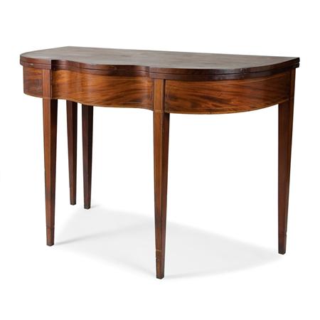 Appraisal: Federal Inlaid Mahogany Fold-Over Side Table Estimate -