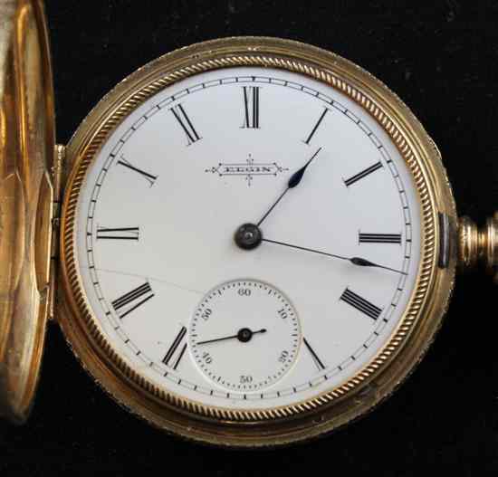 Appraisal: A late th century ct gold Elgin hunter keyless pocket