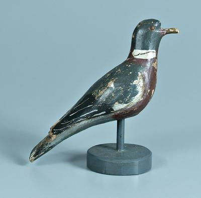 Appraisal: Carved and painted wooden gull in including circular base Scattered