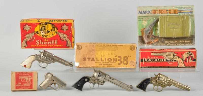 Appraisal: Lot of Cap Pistol Toys American Two are made by