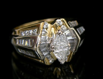 Appraisal: Ladies' Two-Tone Diamond Ring A k yellow and white gold