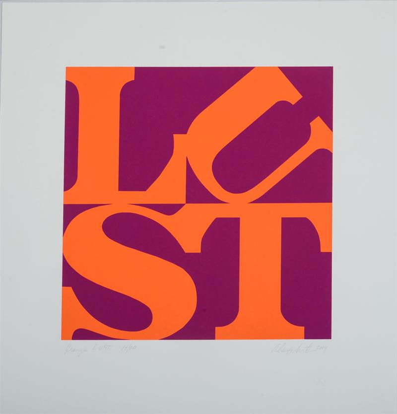 Appraisal: ALEXIS SMITH b ORANGE LUST Screenprint in orange and purple