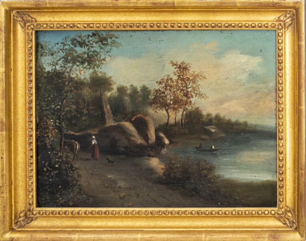 Appraisal: TH C LANDSCAPE OIL ON CANVAS th century Landscape oil