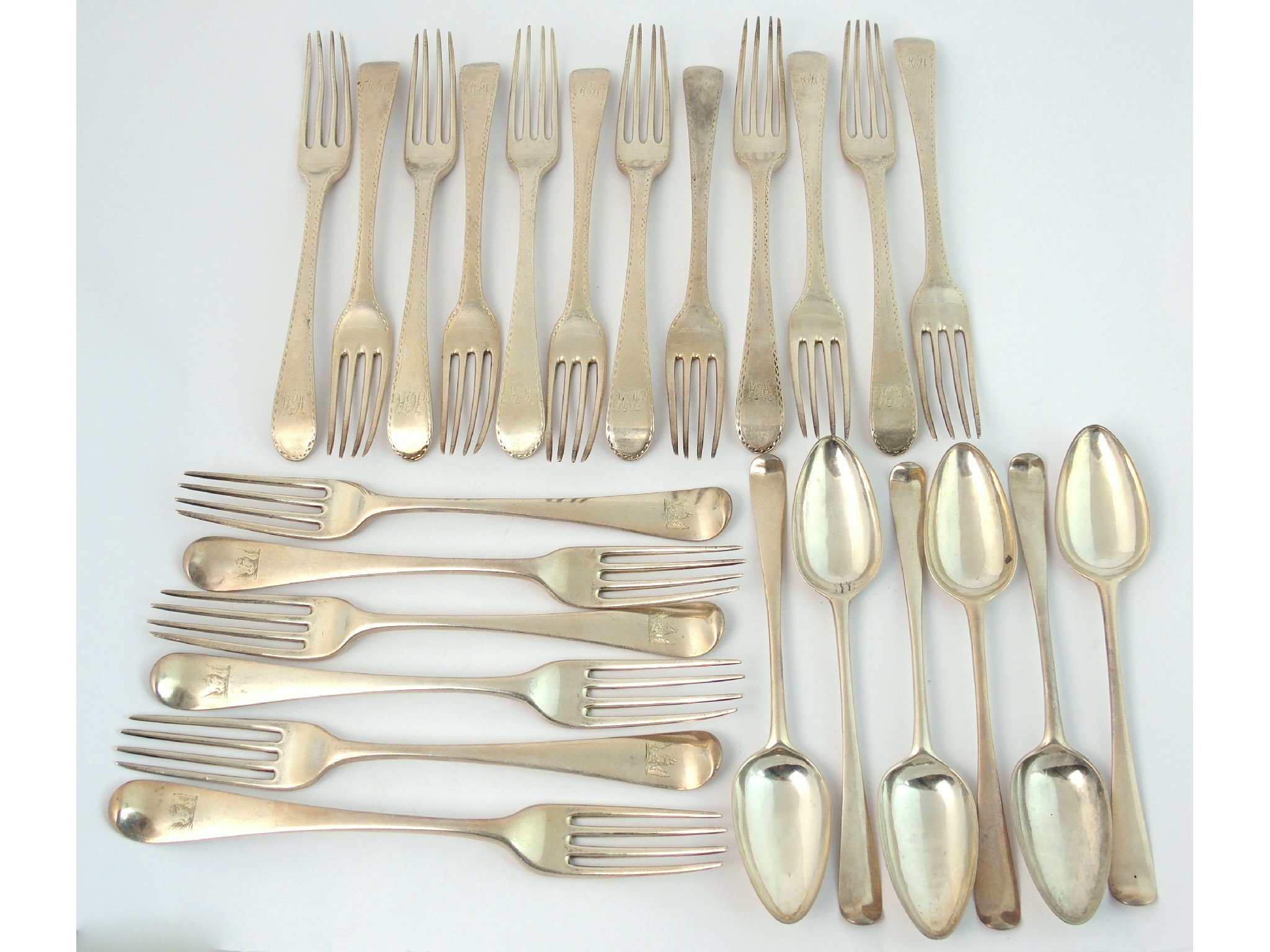 Appraisal: A set of twelve silver dinner forksby George Smith London