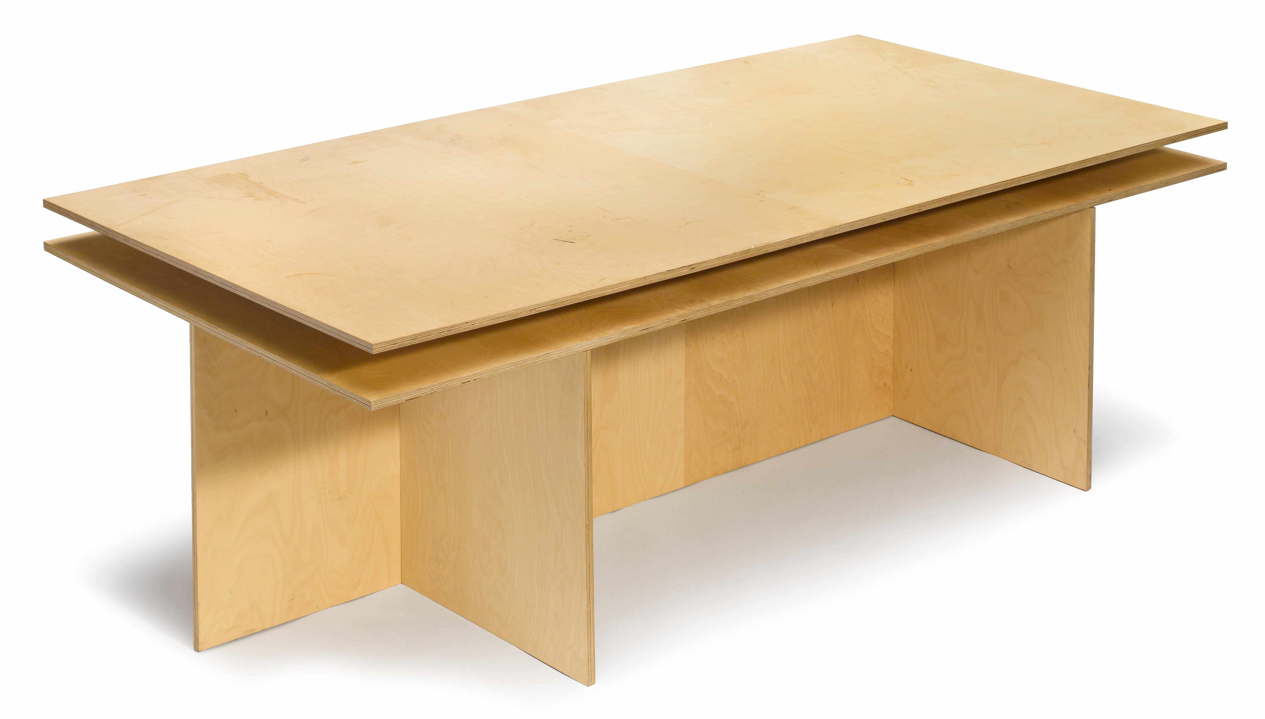 Appraisal: A Donald Judd plywood table circa height in cm length