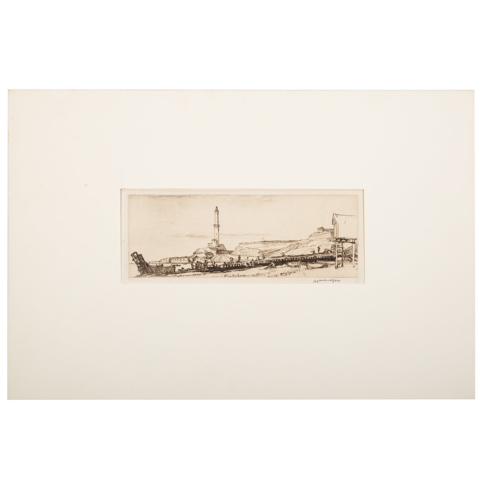 Appraisal: DAVID MUIRHEAD BONE THE LANTERNA GENOA DRYPOINT British - Drypoint