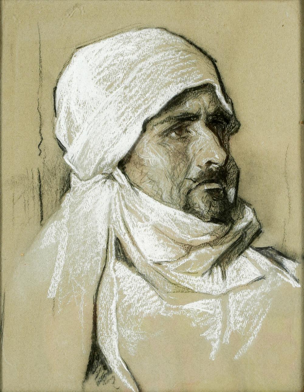 Appraisal: ARNOLD G MOUNTFORT - PORTRAITcirca chalk and charcoal on paper