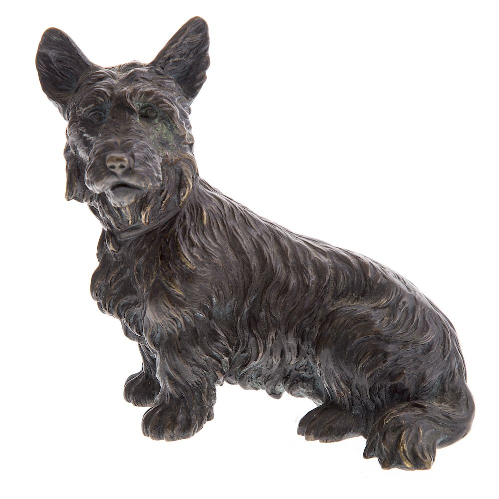 Appraisal: British School Scottish Terrier Bronze late th early th century