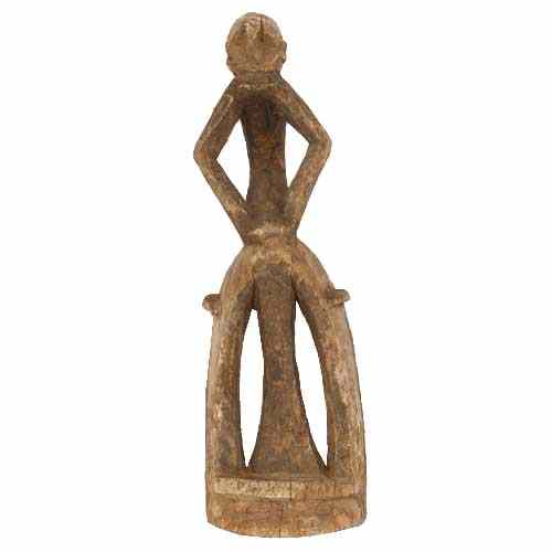 Appraisal: An African Dogon Carved Wooden Ceremonial Monkey Mask circa depicting