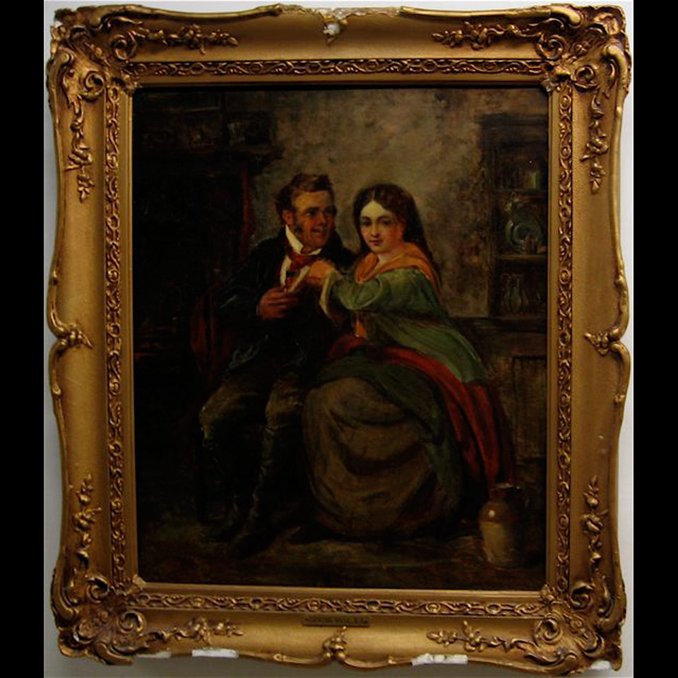 Appraisal: ERSKINE NICOL - SCOTTISH IRISH THE HAPPY COUPLE OIL ON