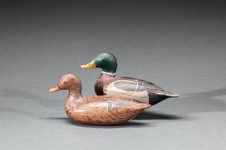 Appraisal: Miniature Mallard Pair Wilfred J Bush - Pekin IL c