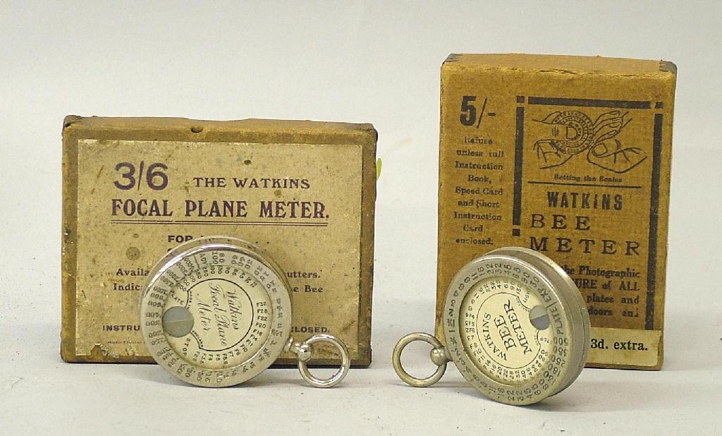 Appraisal: Two Watkins exposure meters Focal Plane meter and two Watkins