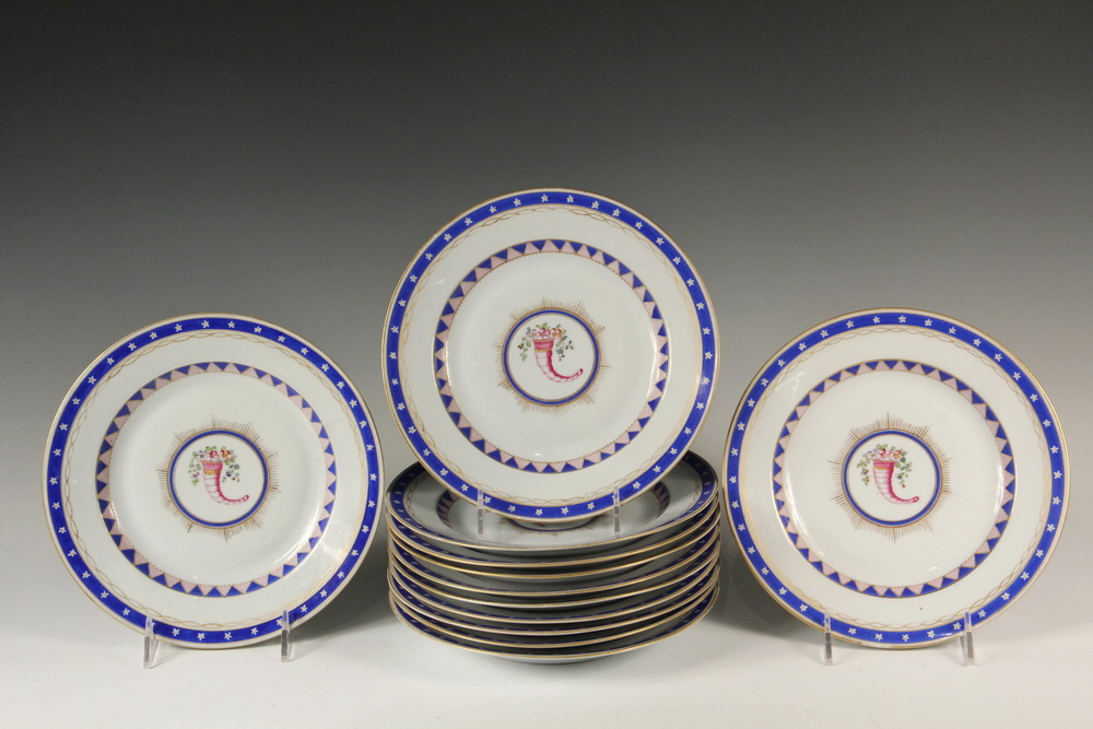 Appraisal: SET OF FRENCH DINNER PLATES - Fine Restoration Style Plates