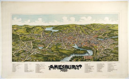 Appraisal: MASSACHUSETTS Amesbury Mass Drawn by George E Norris Brockton MA