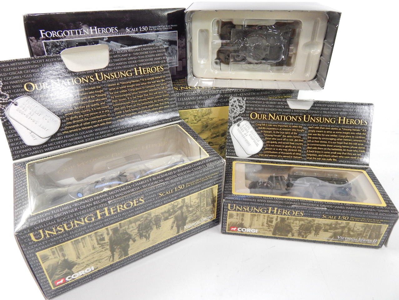 Appraisal: Three Corgi Unsung Heroes Vietnam scale models comprising M A